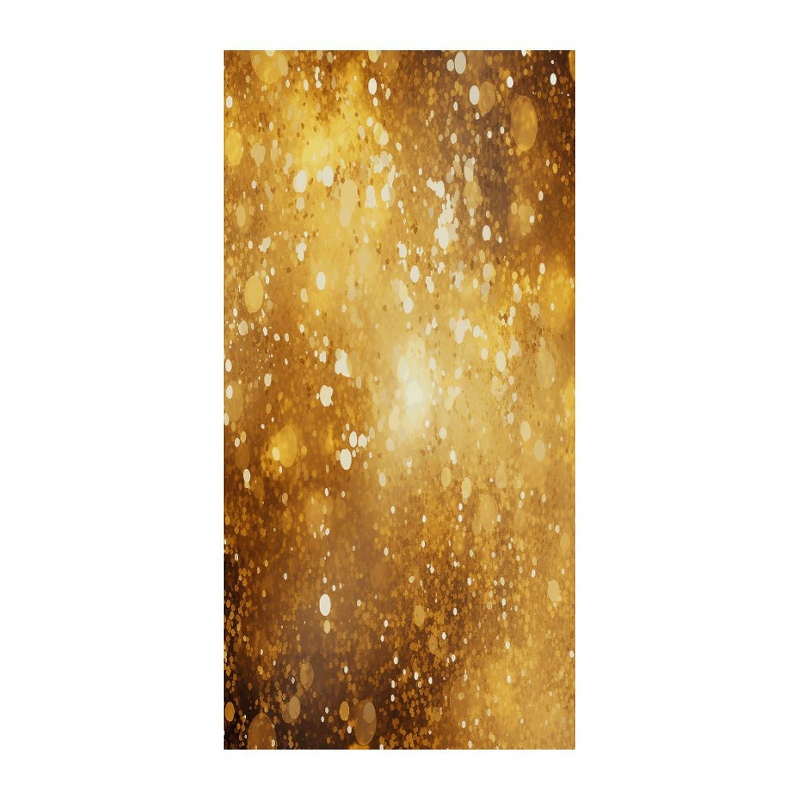 Fekiloot Style Gold Glitter Pattern Door Curtain Room Divider Curtains
