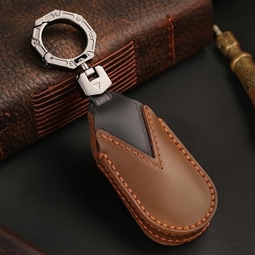 Miniatura 9 de Funda para llave inteligente Mercedes Benz 2023, funda de llavero de cuero hecha a mano, con llavero de metal para llave inteligente de clase S