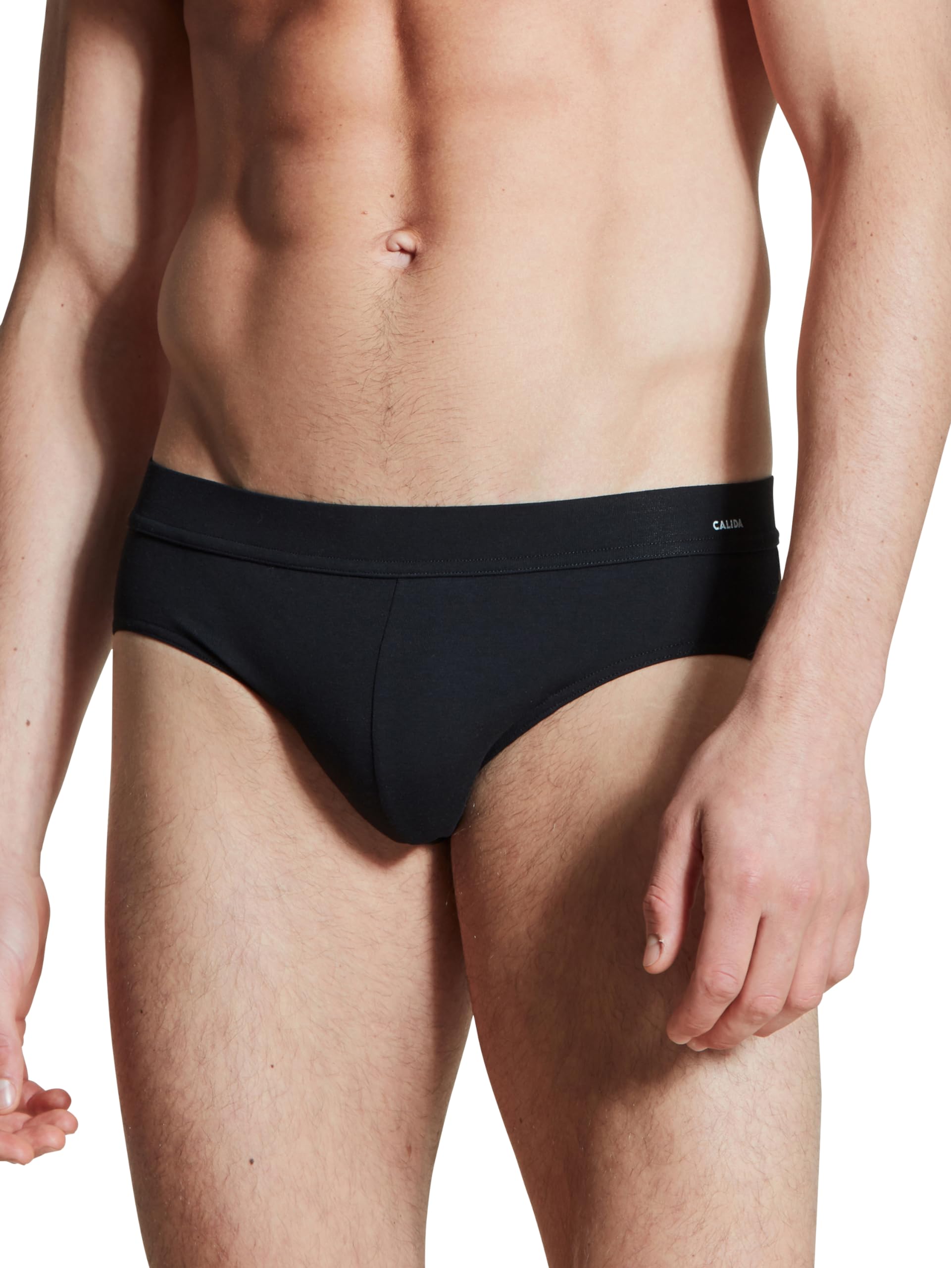 Calida Men's Black Cotton Code Briefs Underwear, 46-48
