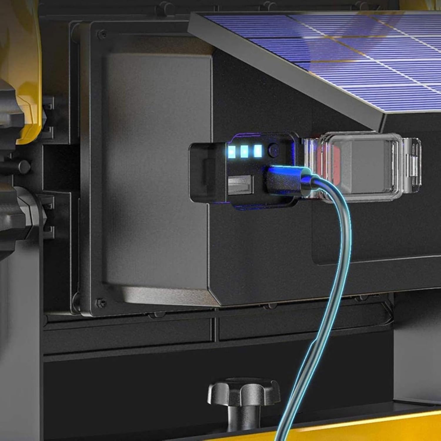 Luces De Trabajo LED De Energía Solar Portátiles, Luces De Inundación Exteriores Impermeables De 10000 Lm Con Batería De 20800 MAh, Puerto De Salida USB Incorporado, 130 LED, Para Garaje, Jardín