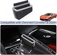 Vista 5 de Bolsa de almacenamiento para palanca de cambios compatible con Chevrolet Corvette C8 2020-2025, bolsa organizadora de almacenamiento lateral