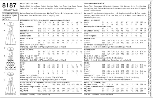 Miniatura 2 de Simplicity Karen Fleish Designs 8187 - Vestido y chaqueta recortada para disfraz de Halloween, patrones de costura para mujer, tallas R5 (14-22)