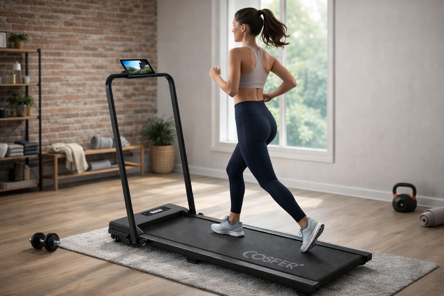 Cosfer Güçlü 2 Hp Yürüyüş Ve Koşu Bandı Katlanabilen 130 Kilo…