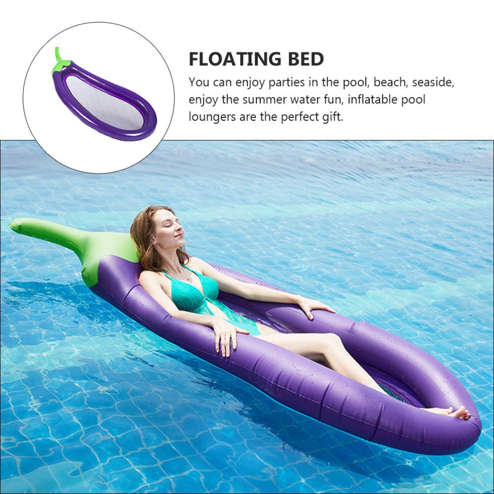 Float Piscine Aubergine Veemoon – 215 X 110 Cm – PVC épais Résistant UV – Radeau Lit Hamac Canapé – Pour Plage, Piscine, étang – Adulte