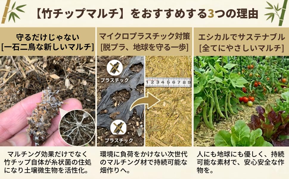 Amazon.co.jp: たけふぁむ 山口県岩国産 竹チップマルチ 2L (お試し