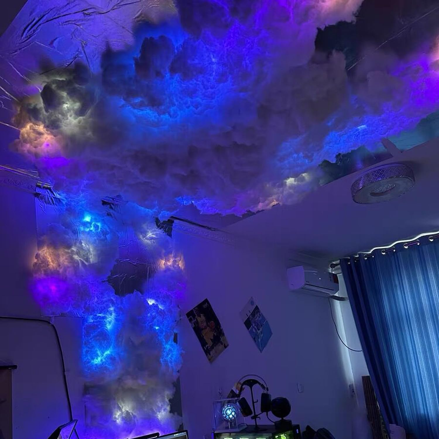 Bande lumineuse multicolore nuage 3D 10M avec télécommande et gestion musique