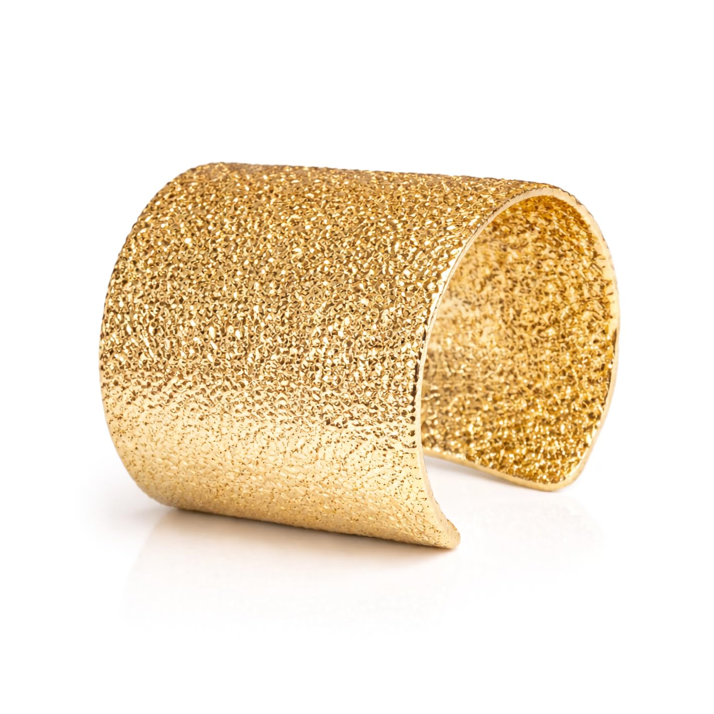 Only faith Brazalete Cuff para Mujer, Dorado y Plateado, Baño de Oro 18K, Diseño Estrella de Mar, Hipoalergénico, Ajustable