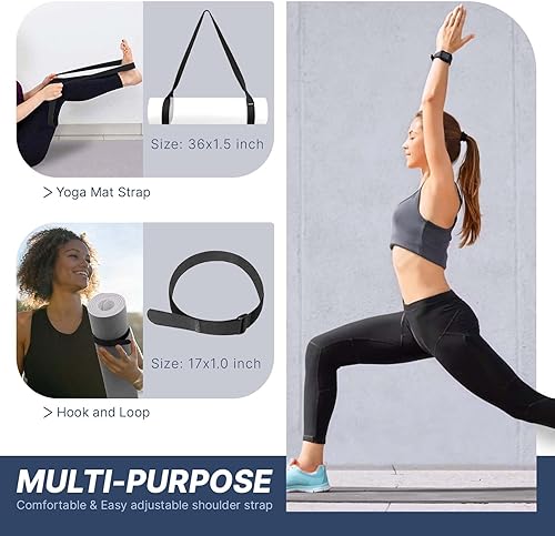 Miniatura 5 de Yoga Mat Bag with Strap 14-inch Yoga Mat Holder Exercise Yoga Mat Carrier for Women