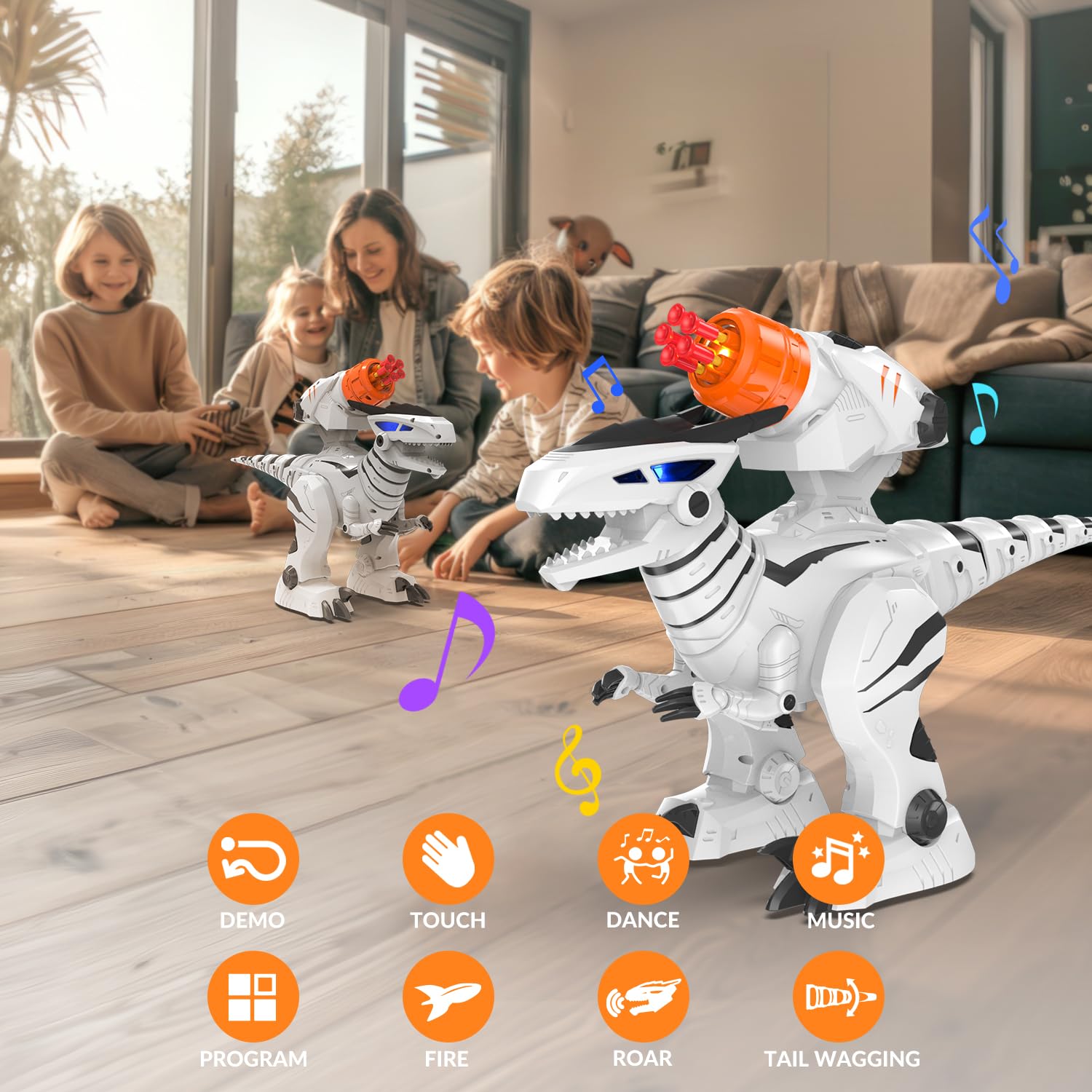 Snapklik.com : STEMTRON Programmable Remote Control Robot Dinosaur Toy ...