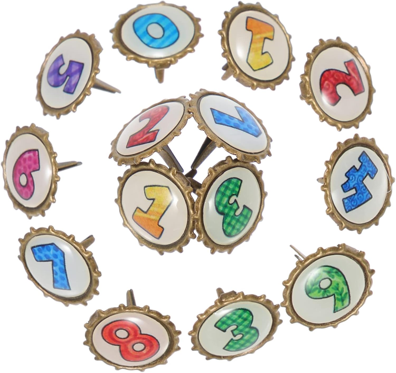 FIXOSHEE 100pcs Multi-Color Craft Brads Decorative Paper Fasteners for DIY Projects Scrapbooking Card Making Smooth Surface Easy to Use for Adults