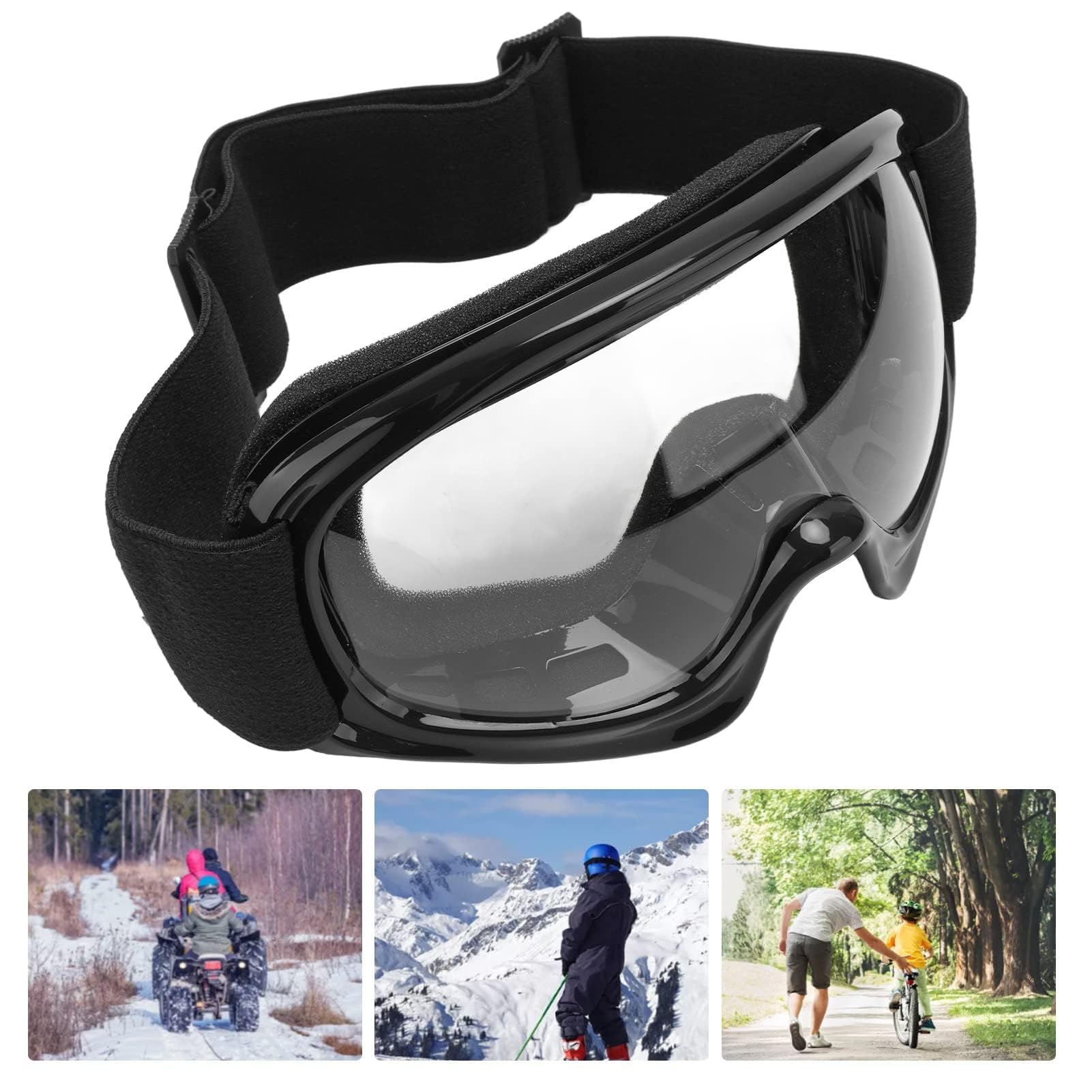Pssopp Occhiali Motocross Bambini Moto, Occhiali Bambini Occhiali Moto, Protezione UV Leggera Sicurezza Bambini Occhiali da Sci Antivento per ATV per Moto per Sci