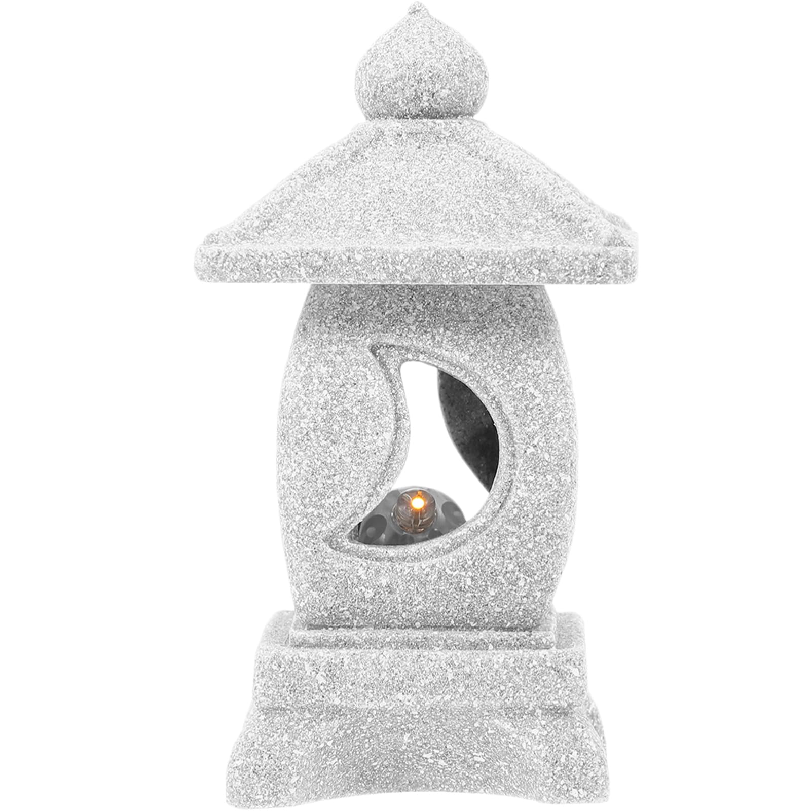 POPETPOP 5 Piezas De Adornos De Lámpara De Piedra Decoración De Pecera Linterna Solar Linternas para Exteriores Plantas De Acuario Mini Templo Piedras De Acuario Pagoda De Piedra De