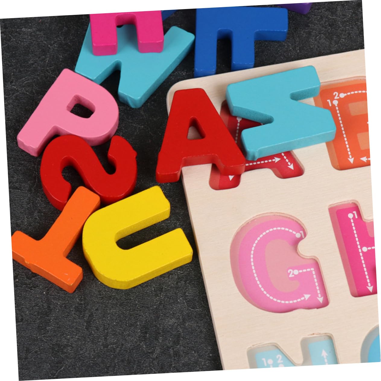 Puzzle Numerici in Legno per Bambini, Set Educativo 1 Pezzo | Apprendimento di Conteggio e Addizione, Tavola Cognitiva Lettere e Numeri