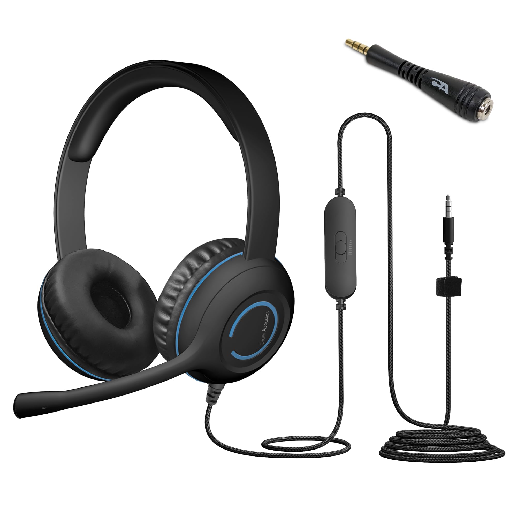 cyber acoustics 35mm headset durable crisp clear communication