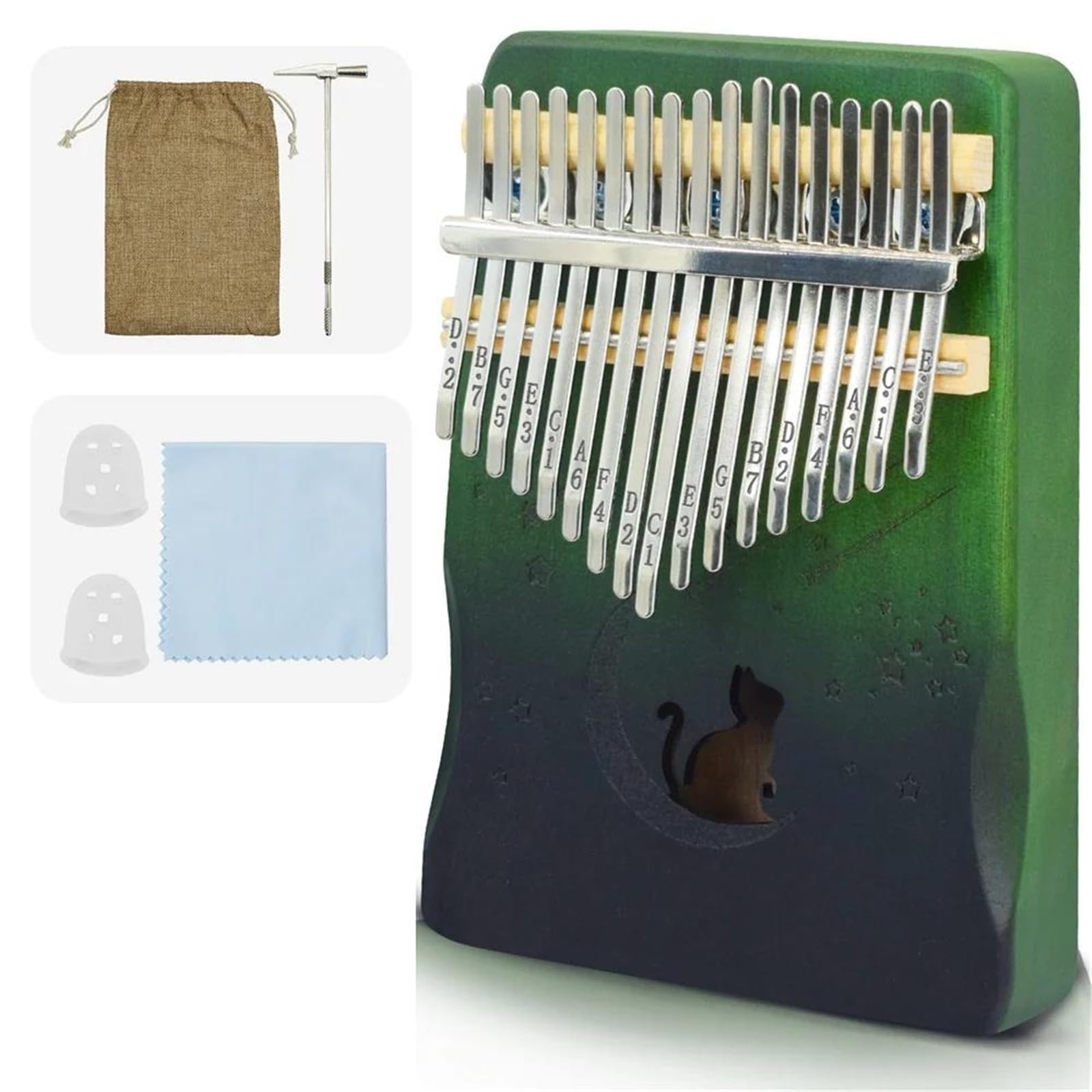 Kalimba Kalimba 17klawiszowa Drewniany Instrument Fortepianowy Odpowiedni Dla Początkujących I Miłośników Muzyki(3)