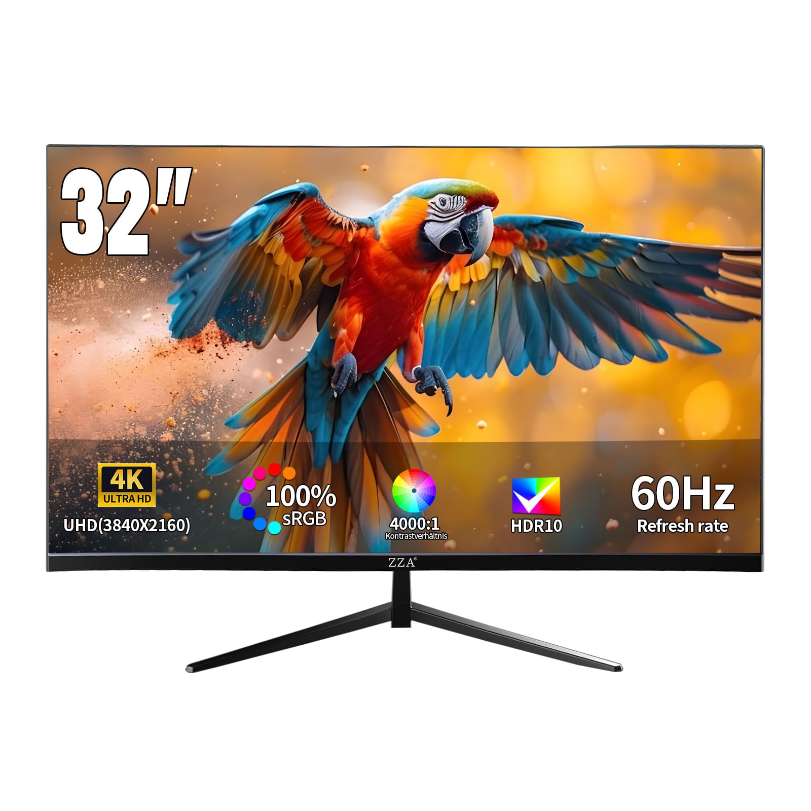 ZZA 32' 4K Gaming Monitor with VA Panel and FreeSync Premium
