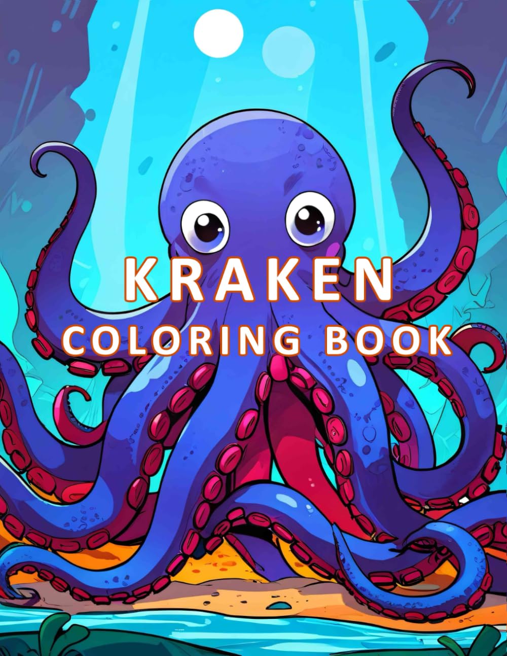 Kraken: Coloring Book for Kids, Adults and Men with Illustrations for Stress Relief Featuring Myth, Marine Life, Cryptozoology, Ocean Monster and Many