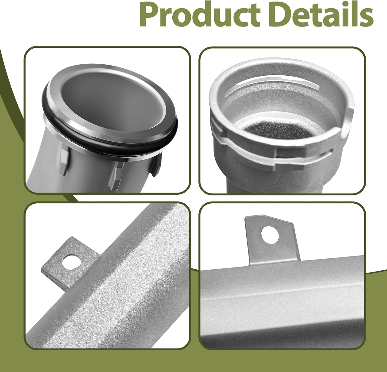 Upgraded Aluminum Engine Coolant Pipe with O-Ring Fit for Mini Cooper R55 R56 R57 R58 R59 R61 Replace 11537589713 11537541845