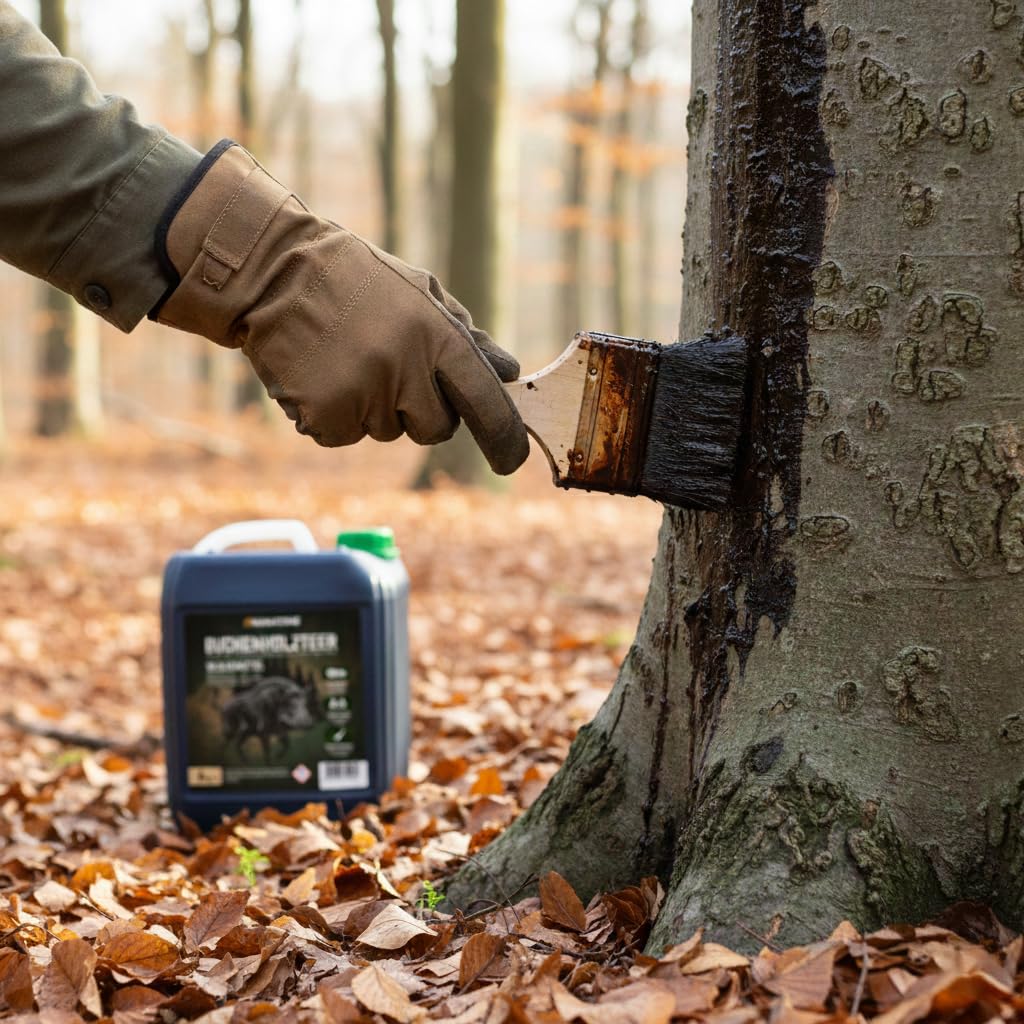 Agrarzone Catrame di Faggio 5 Litri - Attrattivo per Cinghiali & Cervi - Doppia Cottura & Concentrato - Resistente alle Intemperie - 100% Naturale
