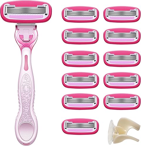 Miniatura 2 de Yaxa Basics - Maquinilla de afeitar manual de cinco hojas para mujer, se adapta a las asas Yaxa Basics y Venus, incluye 1 asa FITS, 12 cartuchos