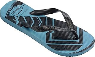 Havaianas Unisex-Child Top Marvel Logomania Sandal Tranquility Blue Flip Flop