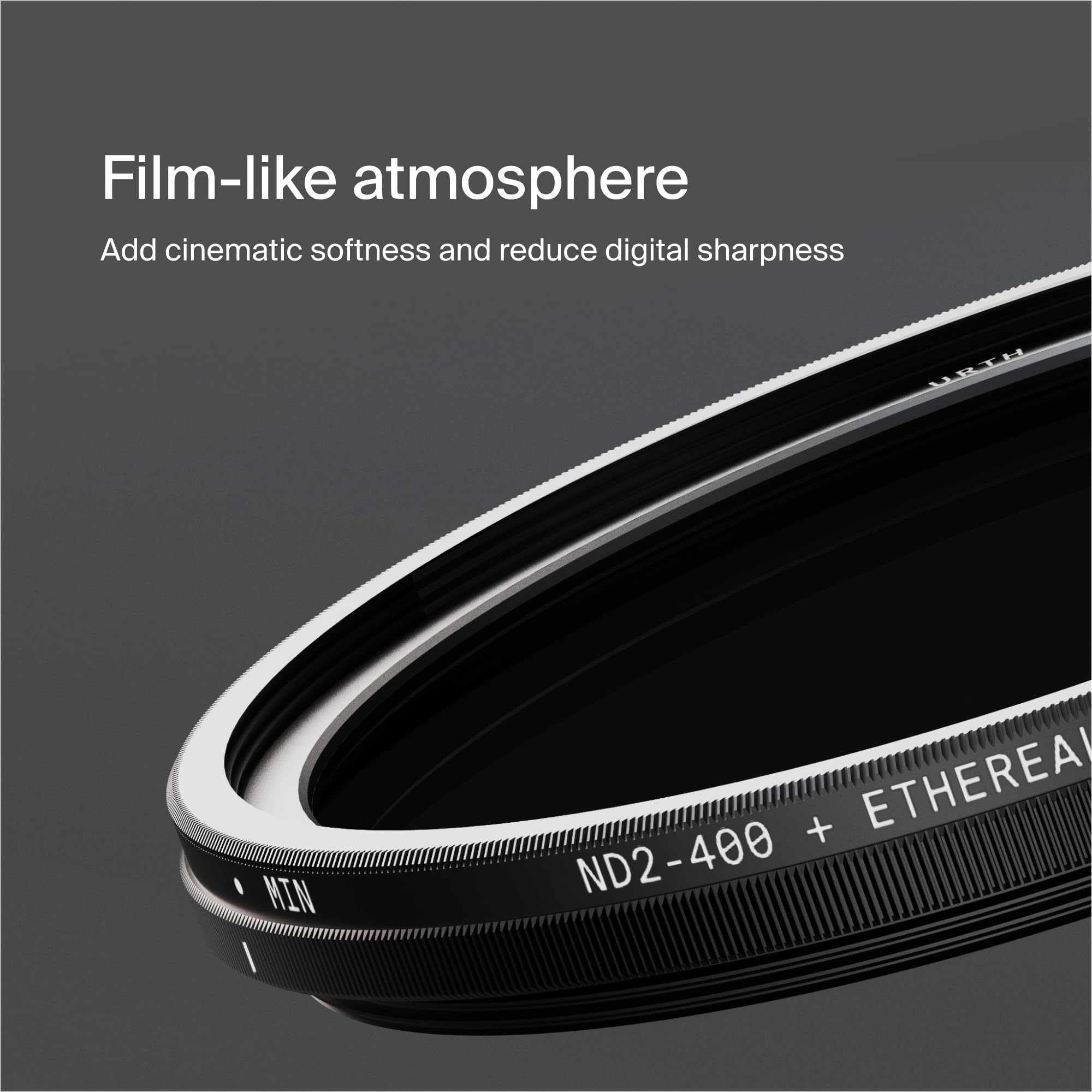 Urth 67 mm Filtro Variable ND2-400 + Ethereal Black Mist ¼ Difusor (Plus) - 20 capas Nano, filtro Para objetivos Con polarización mejorada y efecto difuso cinematográfico