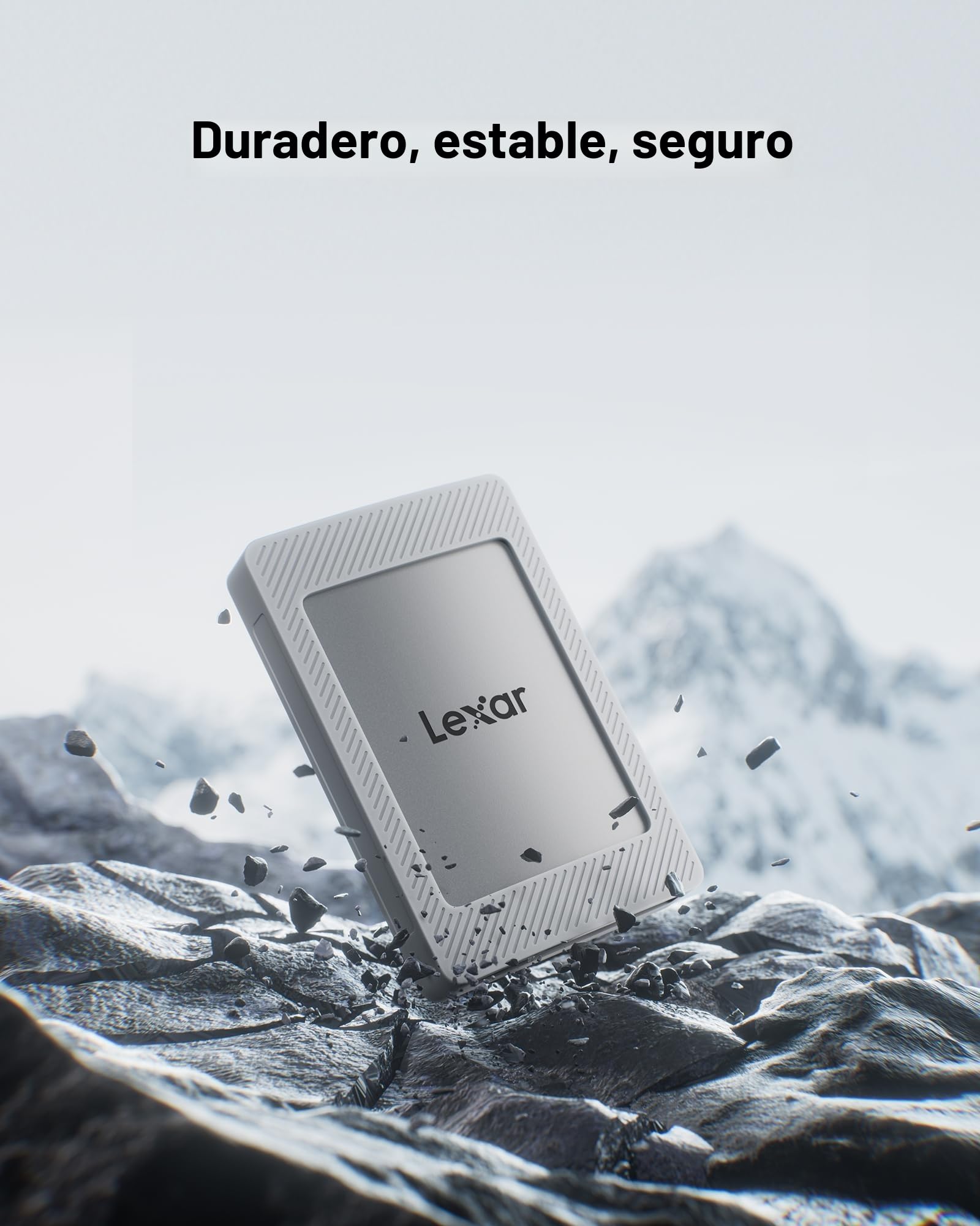 Lexar ES4 SSD Portátil con Juego Magnético de 2 TB, SSD Externo USB 3.2 Gen 2, hasta 1050 MB/s de Lectura, Compatible con iPhone 15/16, PC, Mac, Portátiles Tipo C, Tabletas, PS5, PS4