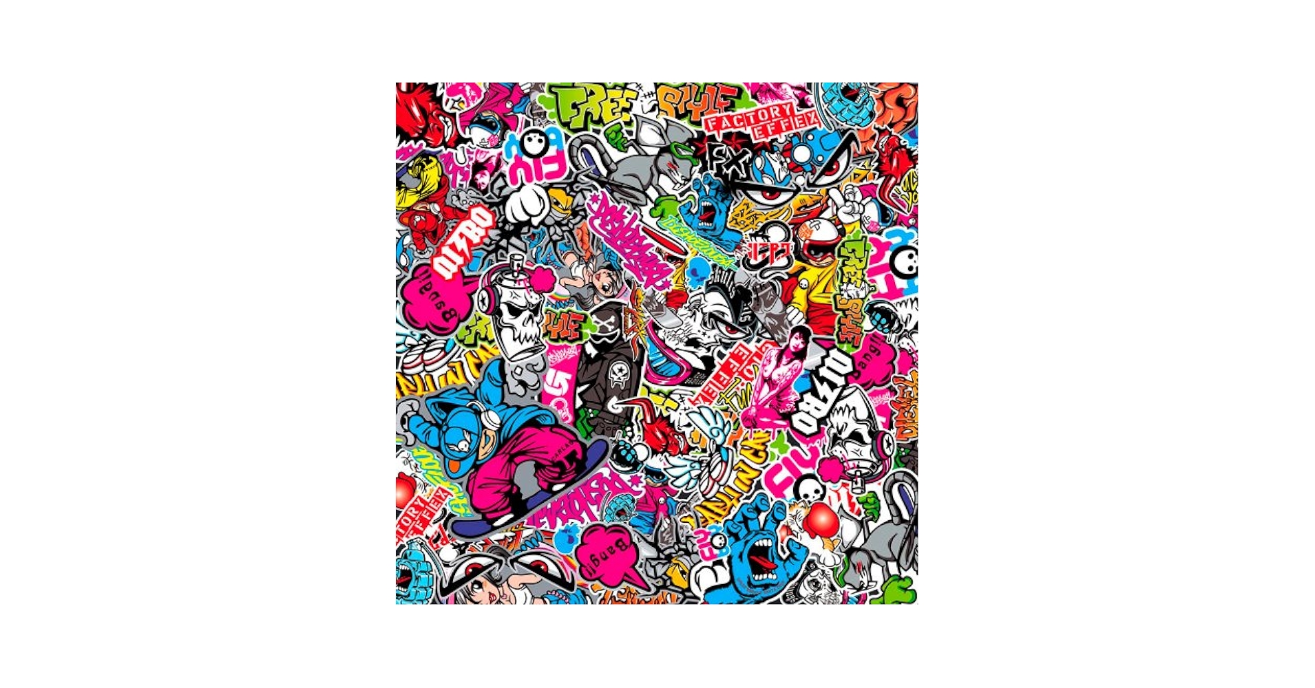 Amazon.com: AUTO-STYLE Stickerbomb Foil - Graffiti Design 1