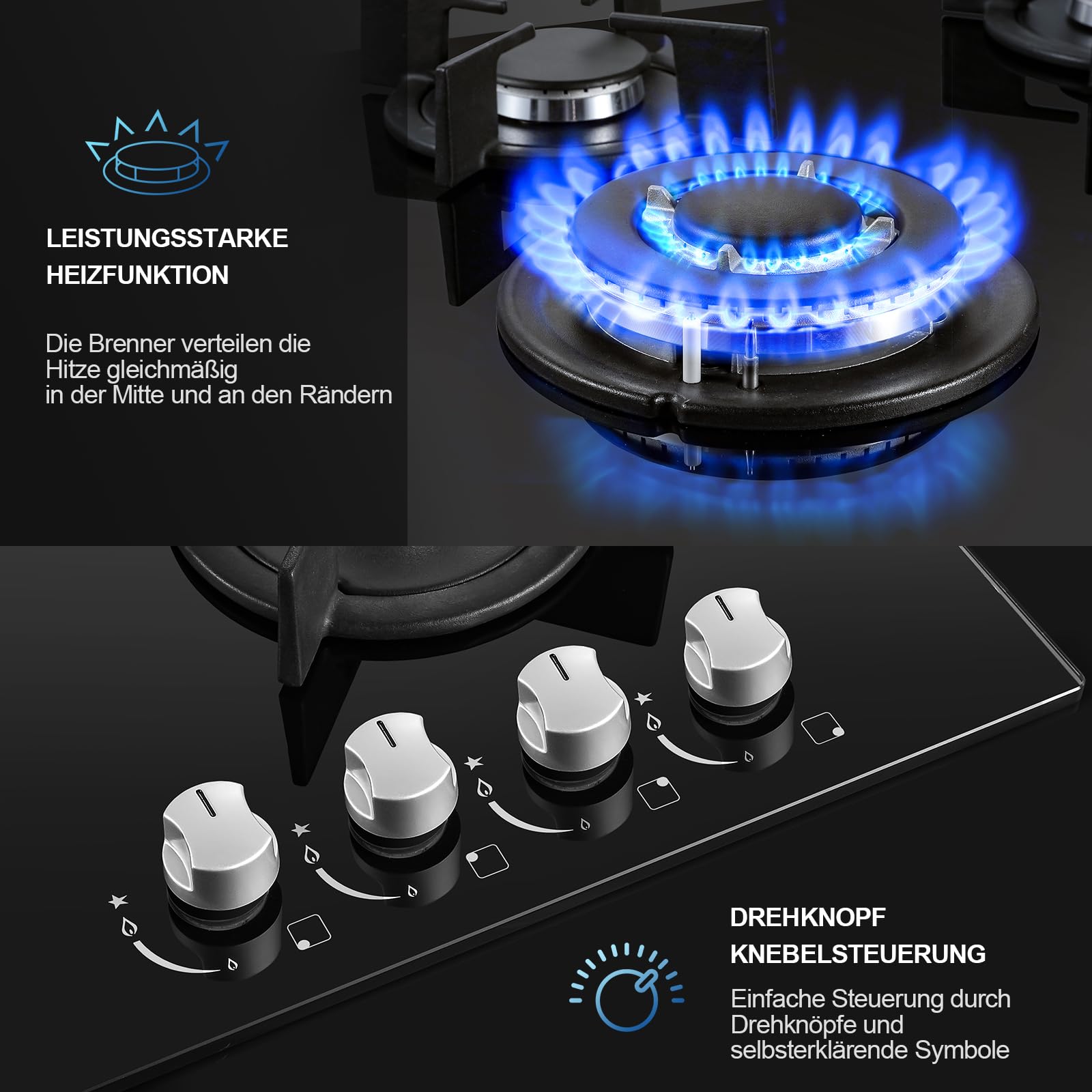 TopStrong Gaskochfeld 4 Flammig – Bild 3