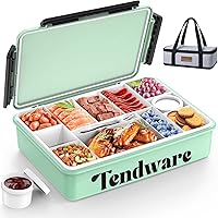 Vista 10 de Contenedor portátil refrigerado para aperitivos, artículos esenciales de playa, bolsa aislada para mantener la comida caliente, bandeja de servir