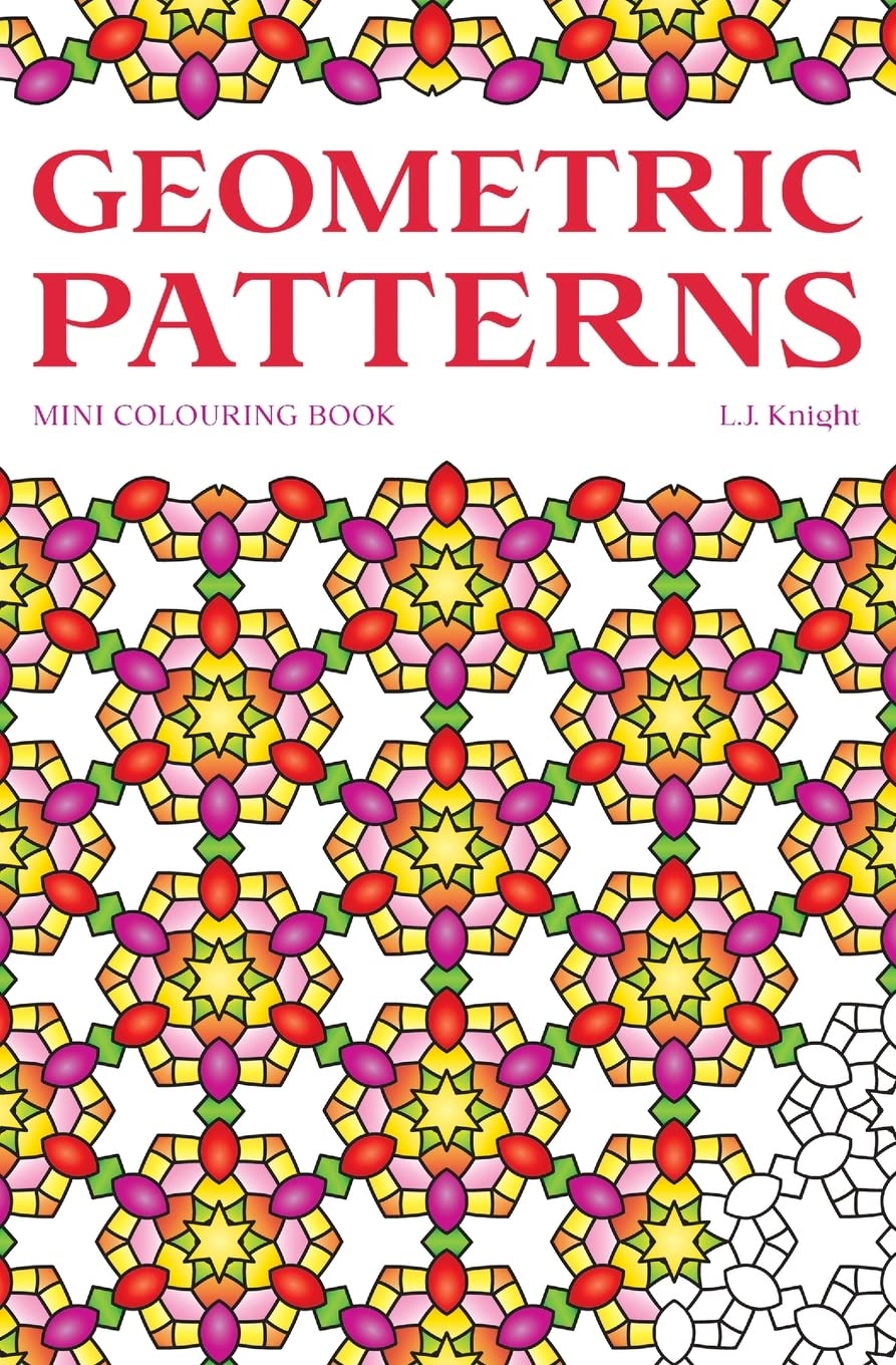 Geometric Patterns Mini Colouring Book: 50 Relaxing Travel Size Abstract Pattern Designs: 1