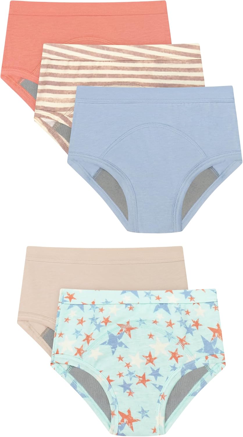 Hanes Toddler Girls' Potty Trainer Brief, Moisture-Wicking Panty, Odor Protection Potty Trainer Underwear, 6-Pack