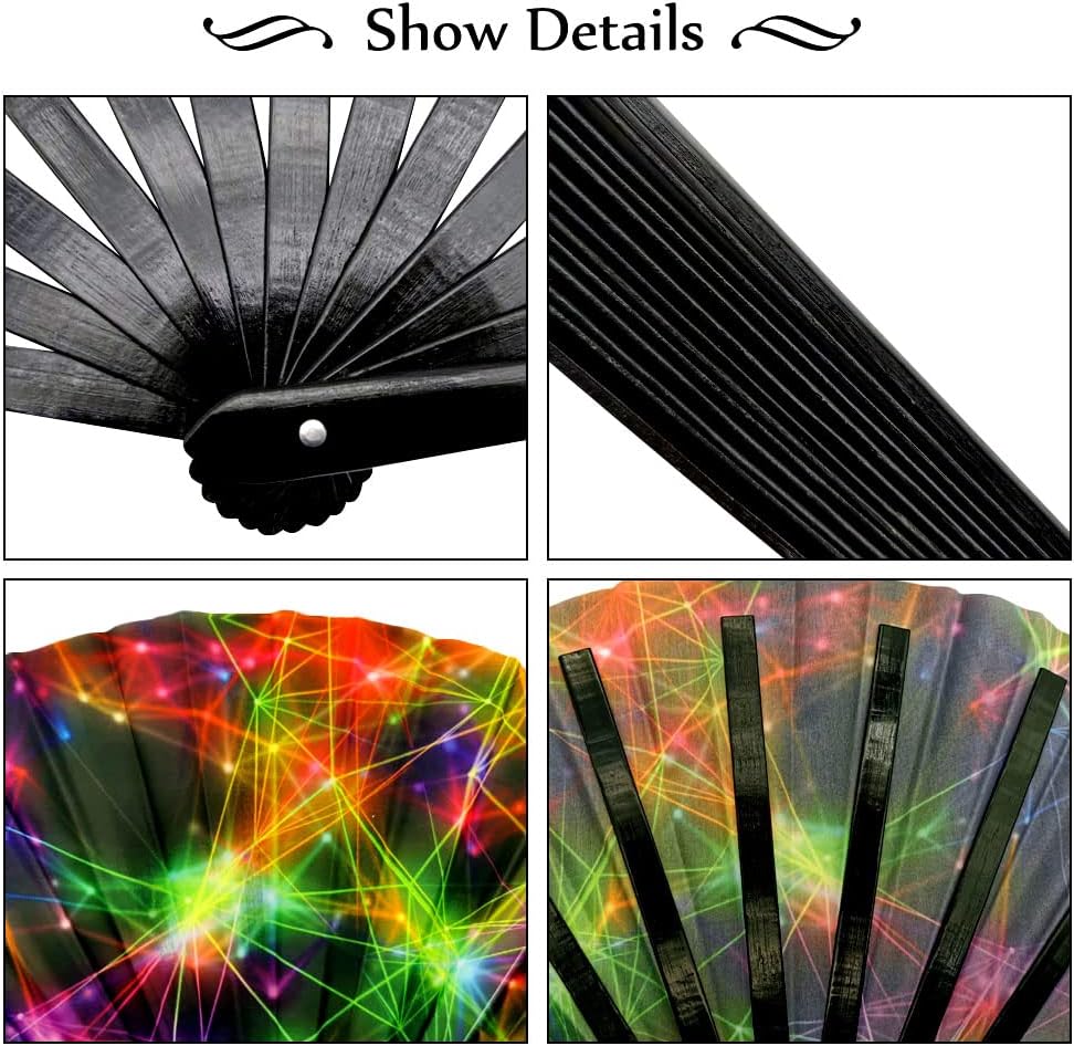 Folding Hand Fan Portable for Travel Wedding Party Style 1