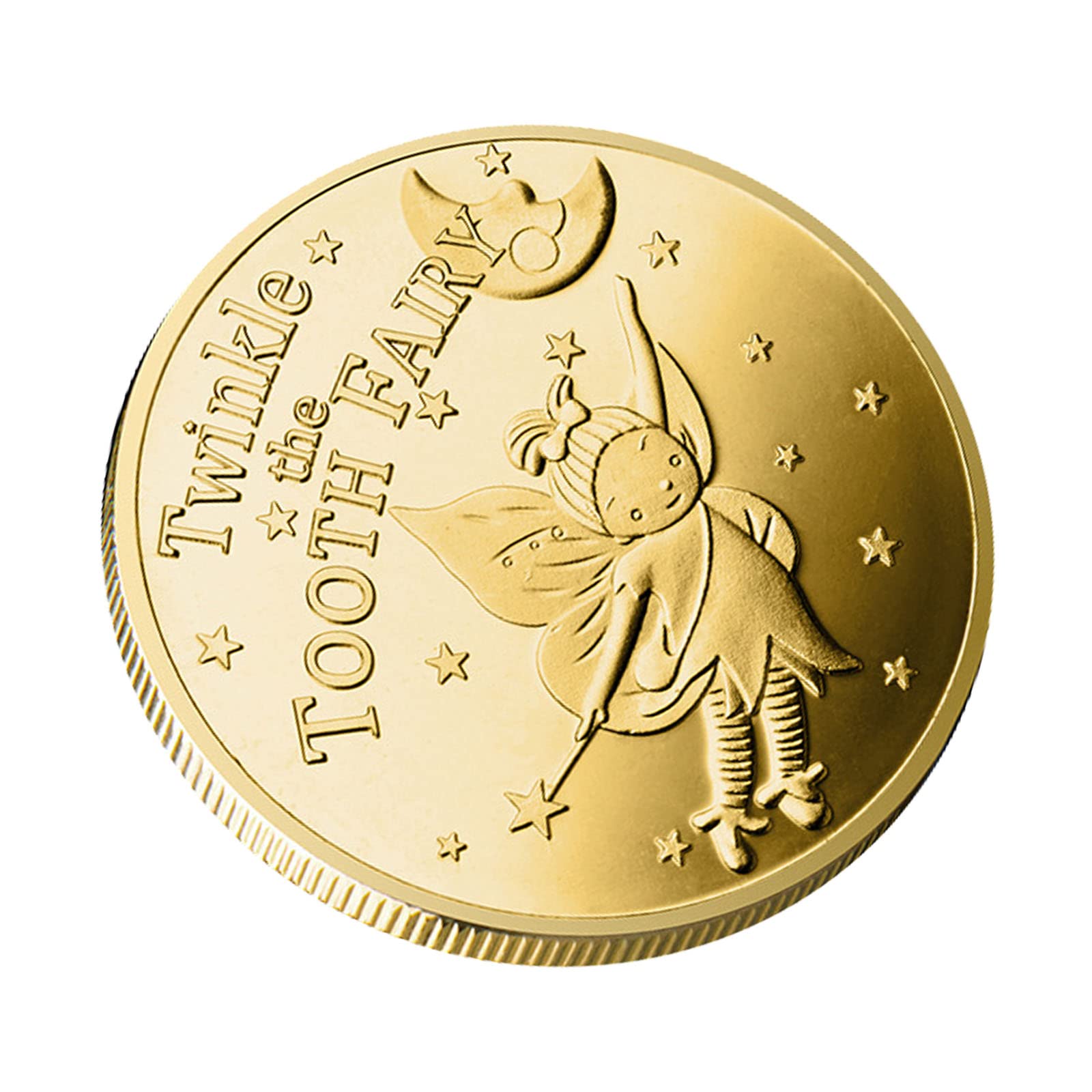 WLYCsheng Tooth Fairy Coin Lost Teeth Reward Commemorative Coin Souvenir Collection Coin for Lost Teeth Kids(Golden)