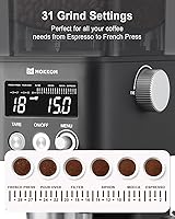 Vista 4 de MOKKOM Molinillo de café con báscula de café extraíble a través de conectividad Bluetooth, molinillo de granos de café cónico antiestático, 31