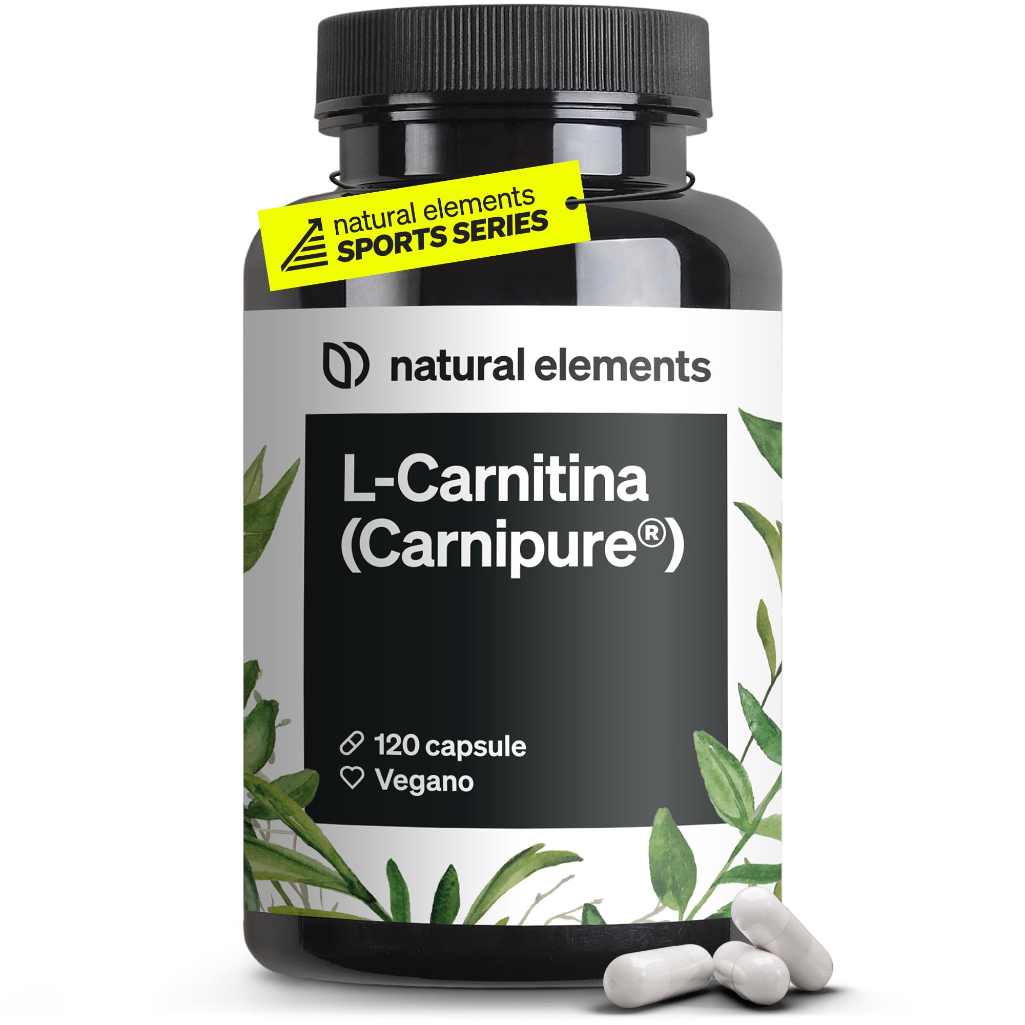 L-Carnitina 2000 con Carnipure, 2000 mg di L-carnitina per Dose Giornaliera, 120 Capsule Vegan, ad Alto Dosaggio e Senza Additivi, Prodotto e Testato in Laboratorio in Germania