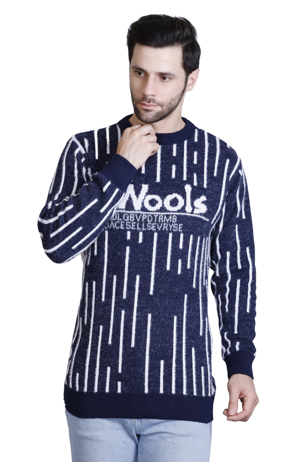 ewools Men's Round Neck Woolen Cardigans-picture-38