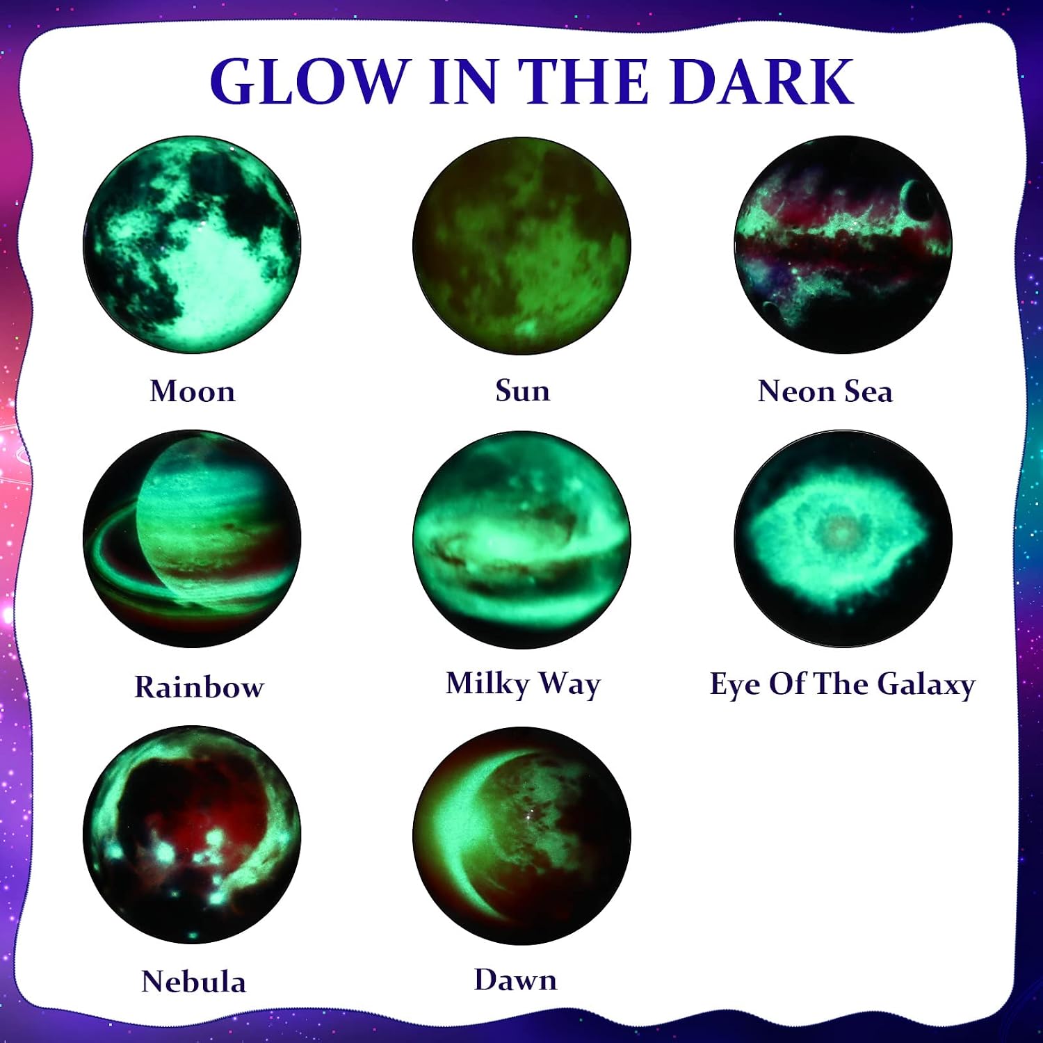 8 Pcs Glow in The Dark Galaxy Keychains, Outer Space Theme Glass Globe Key Rings, Luminous Solar System Party Favors Backpack Accessories for Adults Astronomy Lovers