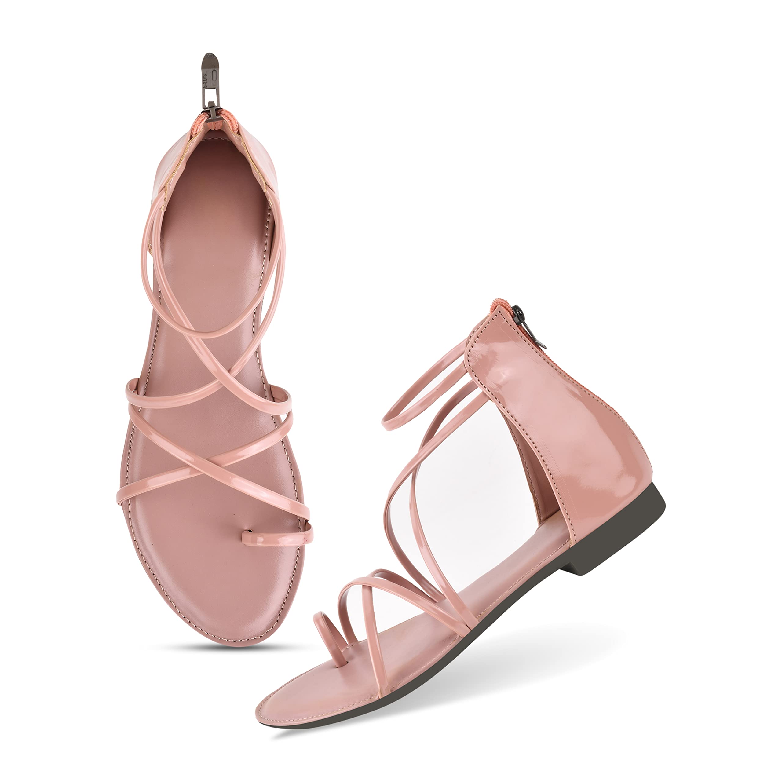 FROH FEET Fashion Casual Flats Peach Sandals Solid Comfortable Sole For Womens & Girls (B0BZLCR9H5) Amazon Price History, Amazon Price Tracker