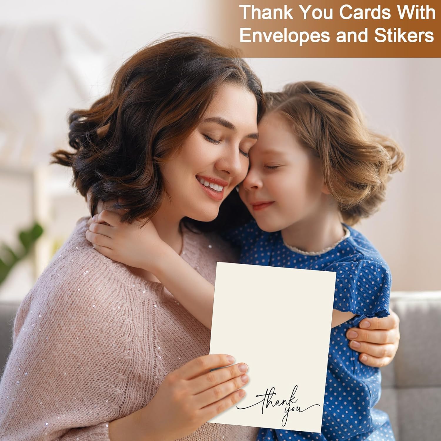 Gueevin 200 Pcs Thank You Cards with Kraft Envelopes and Stickers Bulk, 3.5 x 5 Inch Classy Blank Thank You Notes for Wedding, Business, Graduation, Baby Shower, Bridal Shower, Funeral(Cream) - Image 6