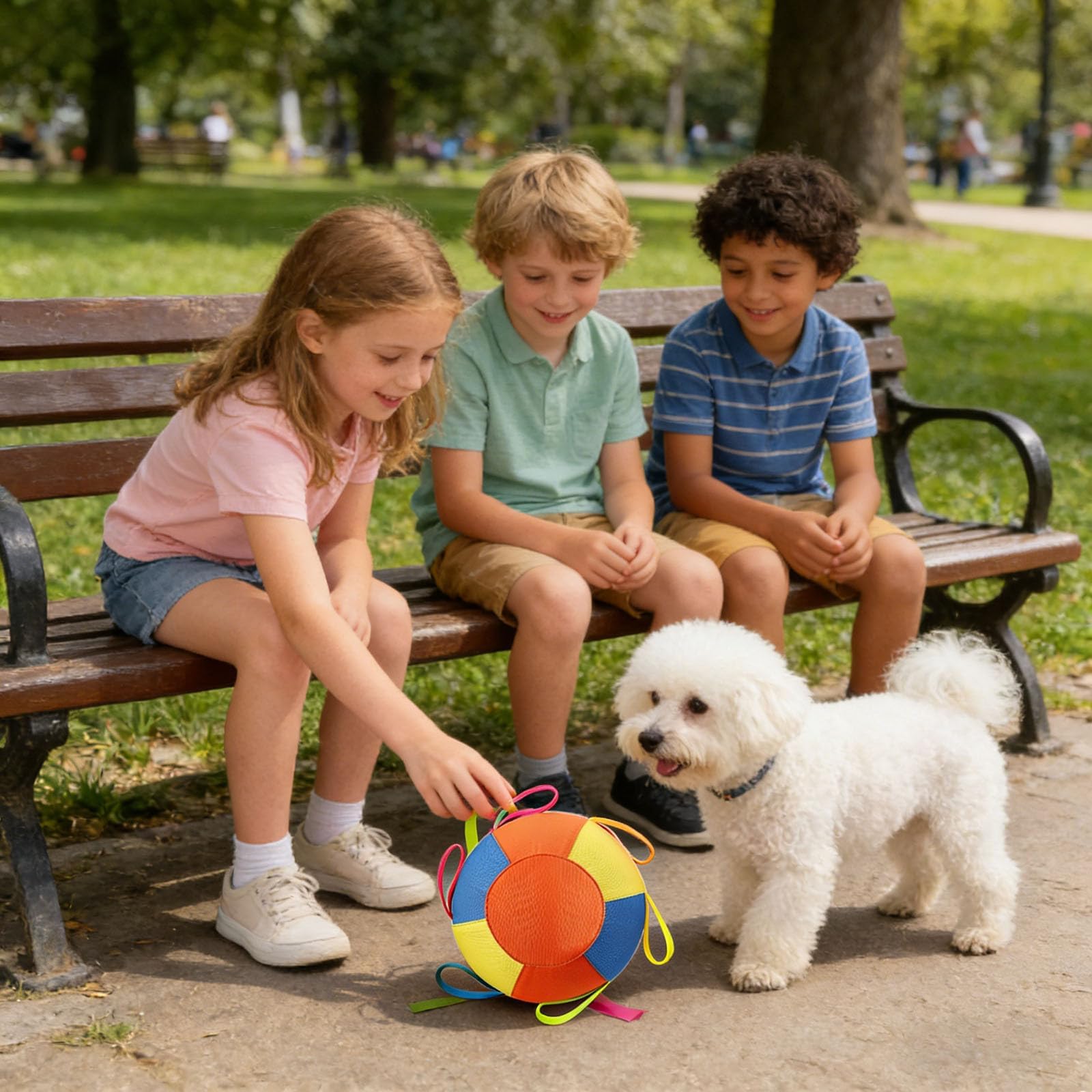Pelota gigante calmante para perros, bola gigante de pastoreo para perros, bolas grandes inflables duraderas resistentes al desgarro con cubierta de mango y bomba para perros de juego y ejercicio (55