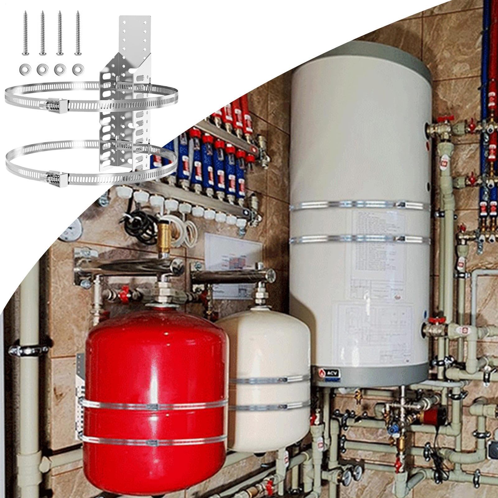 Support mural pour réservoir d'expansion – Support de réservoir thermique | Support en métal pour réservoirs de 13 pouces ou 13 pouces – Support robuste pour systèmes de chauffe-eau à azote et propane