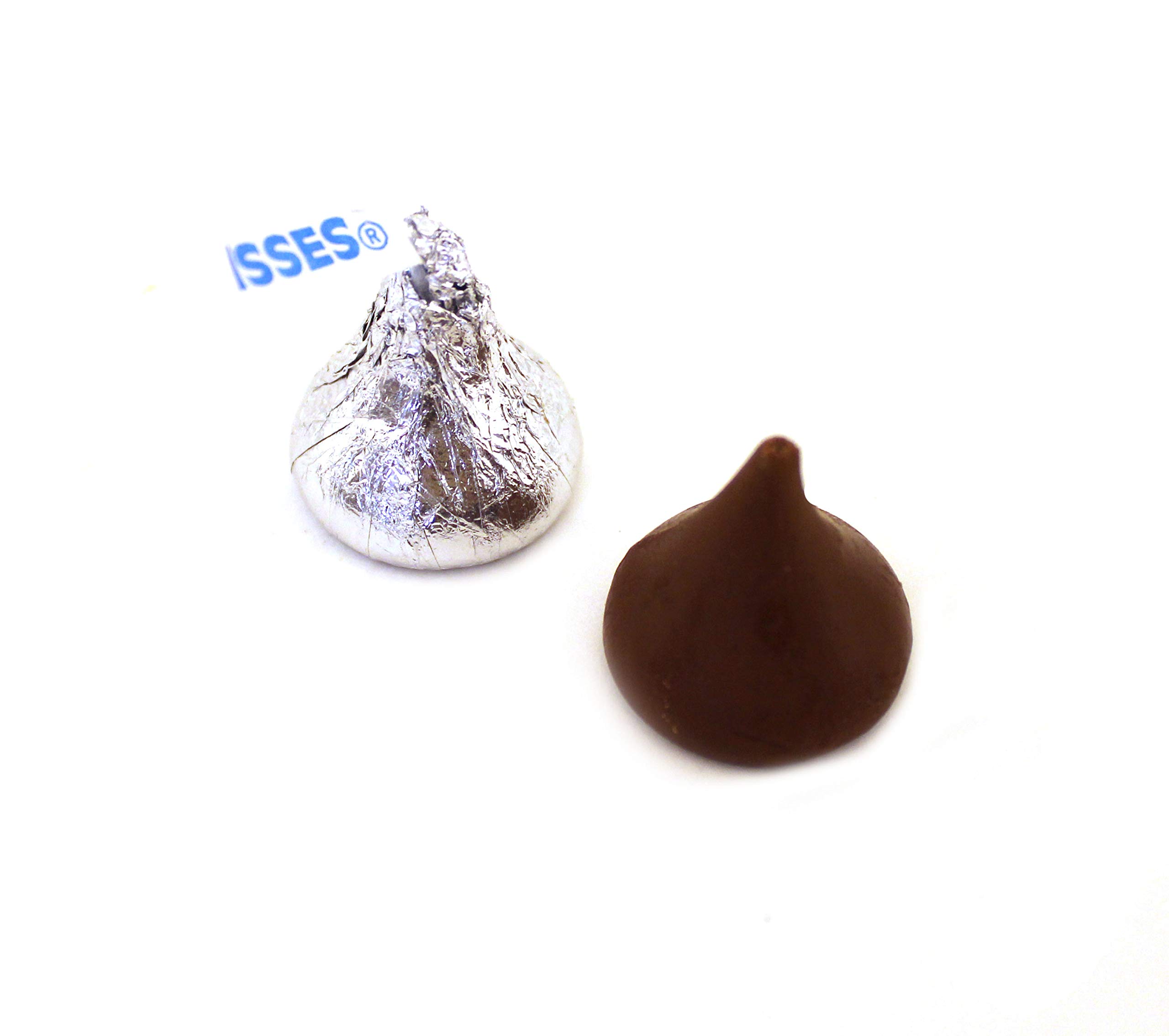 LaetaFood HERSHEY'S KISSES Milk Chocolate Silver Foil Wrap Candy (1