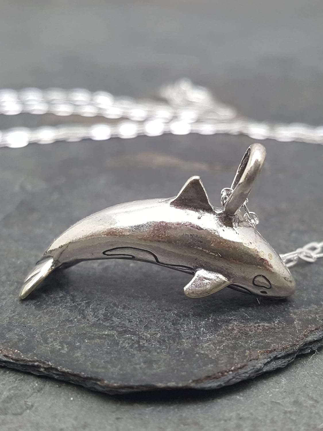 EnCharmed Sterling Silver Orca Killer Whale - Guardian of the Sea - Nautical and Marine Themed Charm Necklace, 18" - Image 4