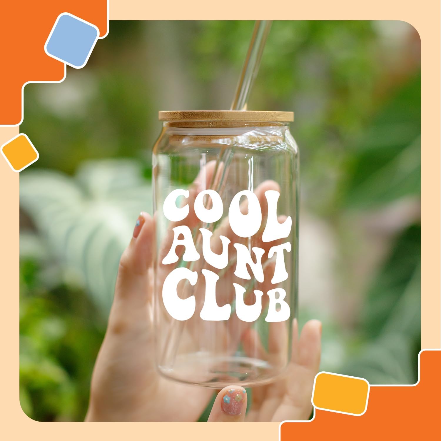 NewEleven Gifts For Aunt From Niece, Nephew - Cool Gifts For Auntie, Sister - Aunty Birthday Gift - Announcement, Promoted To Aunt - 16 Oz Coffee Glass - Image 6