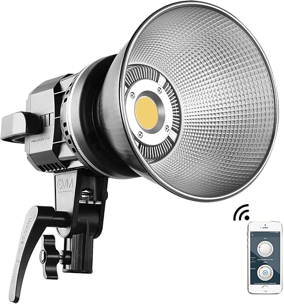 GVM LED Videolicht, 80WTageslicht 5600K Bowens COB Fotografie licht für