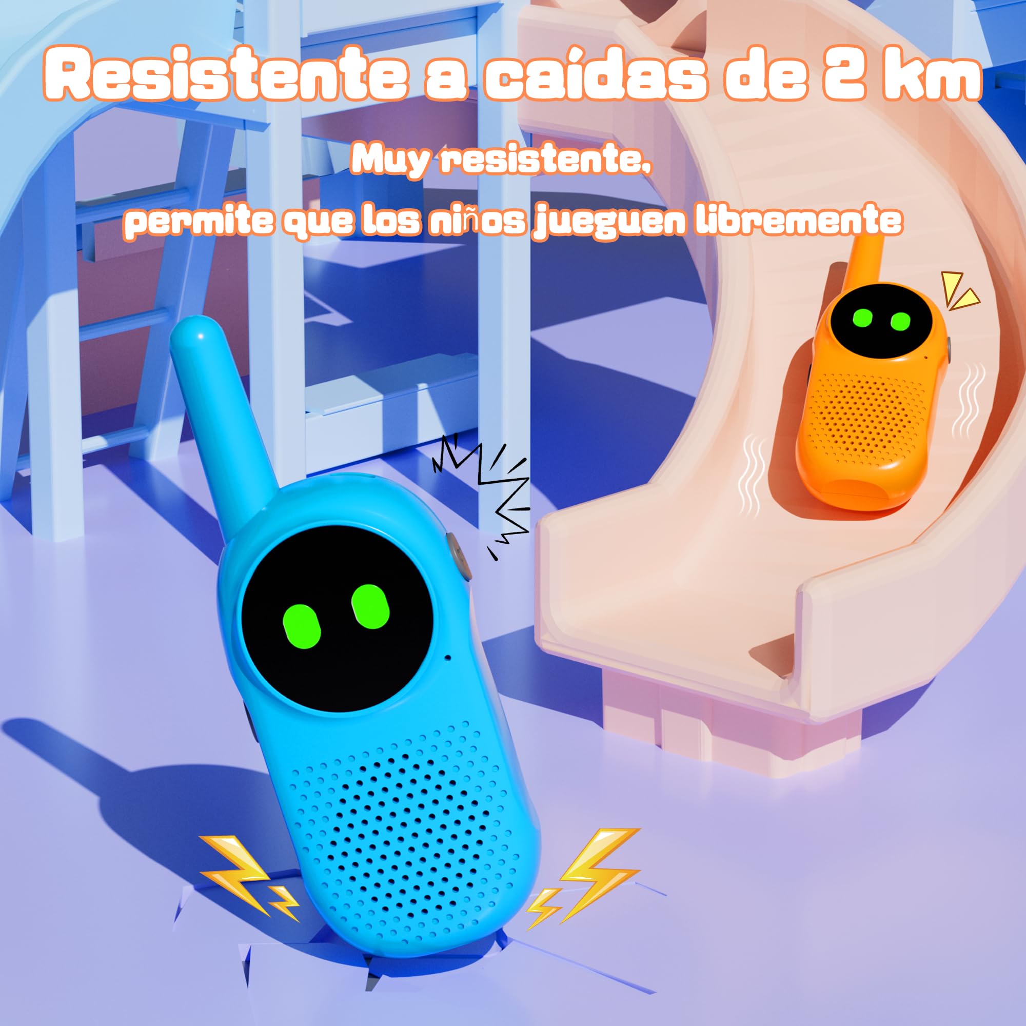Walkie Talkie niños, NXGKET Juguetes Niños 3 4 5 6 7 8 9 10 Años, Regalos para Niñas de 3-12 Años,Walkie-Talkie Recargable con Batería Juegos Exterior Niños,Regalos cumpleaños Navidad Pascua Hallowee