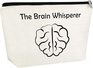 Neuroscience Gift Doctor Appreciation Makeup Bag Psychiatrist Gift Cosmetic Bag Gift for Psychologist Human Brain Gift Thank You Gift for Neurology Doctor Nurse Zipper Travel Pouch