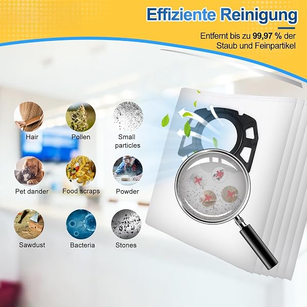 7 kfi 357 beutel kompatibel mit Kärcher WD2 Plus / WD3 / WD3 Battery/SE 4001 / SE 4002 / KWD1-3 / WD3.200 Nass- und Trockensauger ,7 Staubbeutel 2.863-314.0 - 5