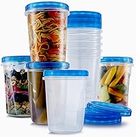 Tafura 10-Pack 32oz Leakproof Freezer Soup Containers with Screw-On Lids - BPA-Free Reusable for Meal Prep, Leftovers & Organization
